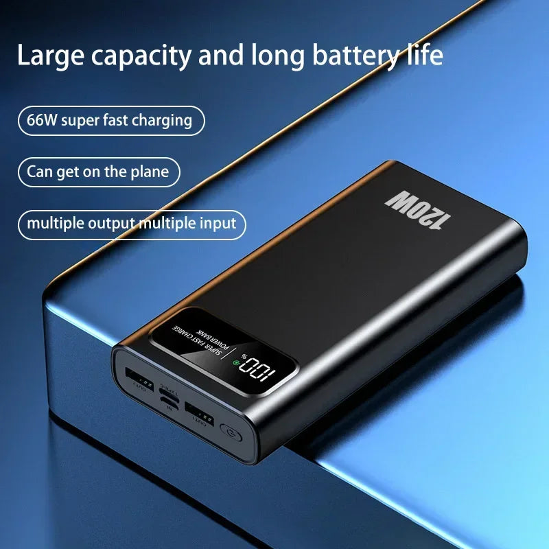 50000mAh Ultra Capacity Power Bank - 120W Super Fast Charging ⚡