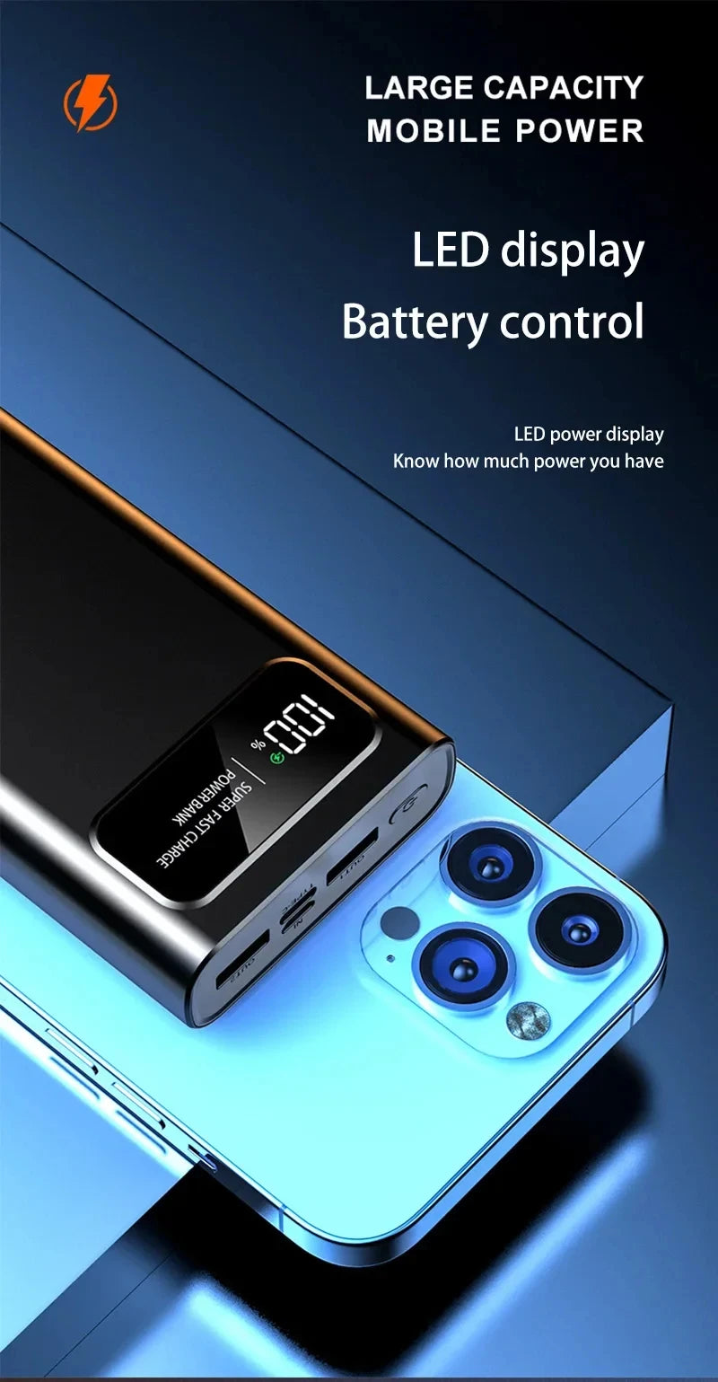 50000mAh Ultra Capacity Power Bank - 120W Super Fast Charging ⚡