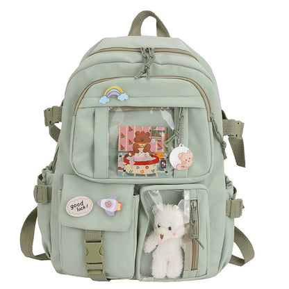 Kawaii Pocket Nylon Backpack Essential