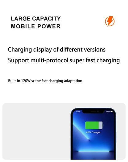 50000mAh Ultra Capacity Power Bank - 120W Super Fast Charging ⚡