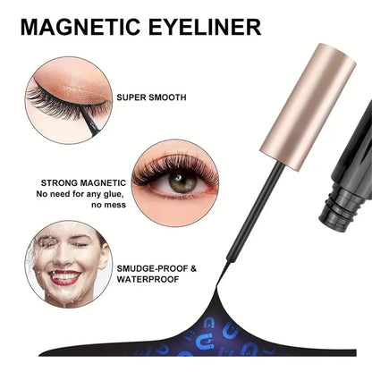 5 Pairs Magnetic Eyelash & Eyeliner Set