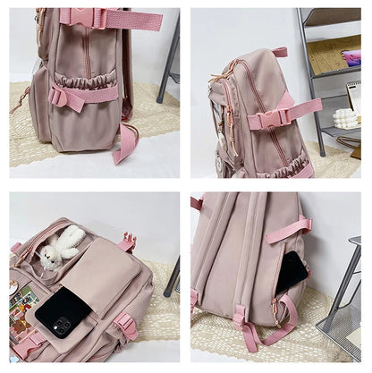 Kawaii Pocket Nylon Backpack Essential