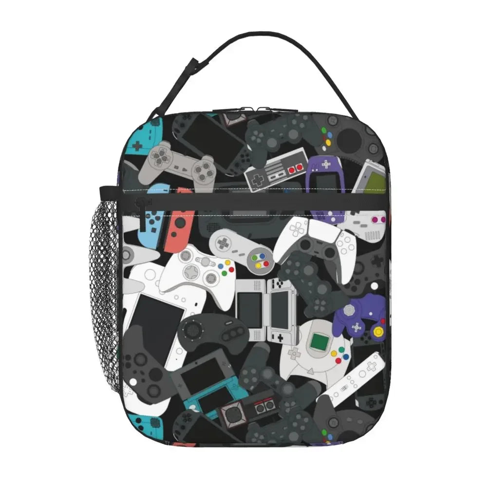 Retro Gaming Controller Insulated Lunch Bag - For Gamers On-The-Go 🎮