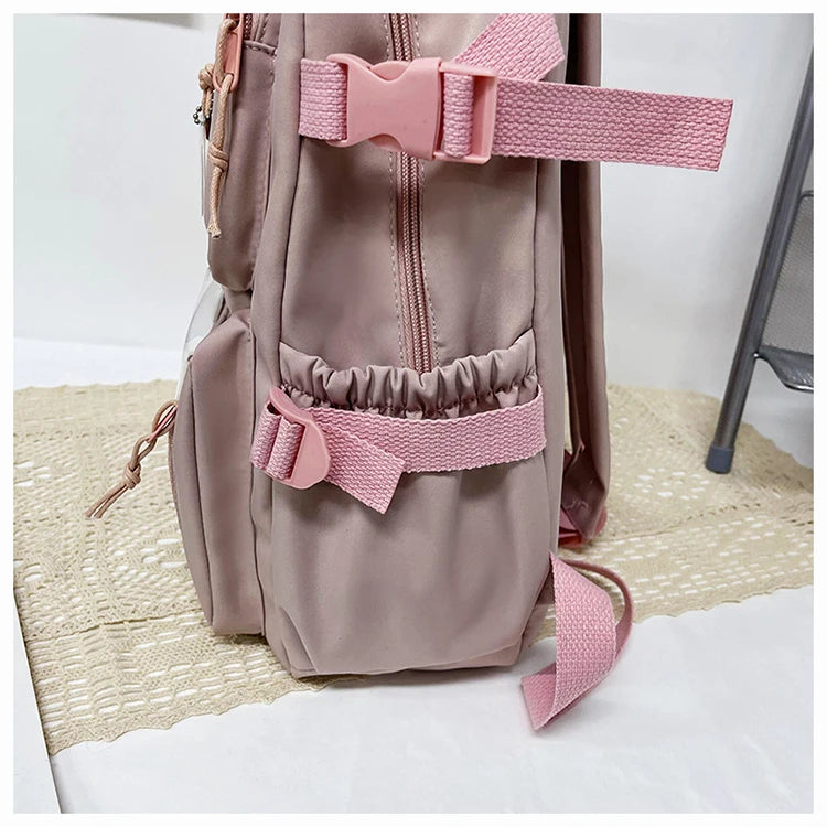 Kawaii Pocket Nylon Backpack Essential