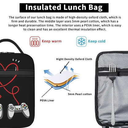 Retro Gaming Controller Insulated Lunch Bag - For Gamers On-The-Go 🎮