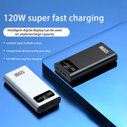 50000mAh Ultra Capacity Power Bank - 120W Super Fast Charging ⚡