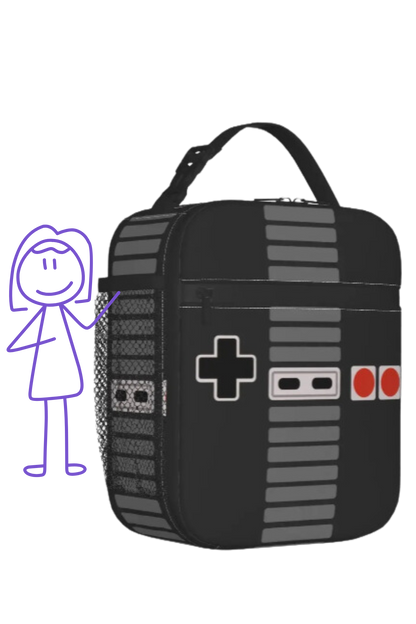 Retro Gaming Controller Insulated Lunch Bag - For Gamers On-The-Go 🎮